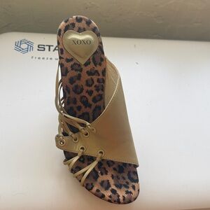 XOXO High Heel Sandals, Gold Tone
